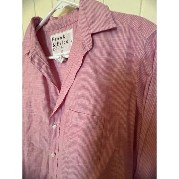 Frank & Eileen Barry Pink Pinstriped Button Down Long Sleeve Shirt S - Picture 6 of 7